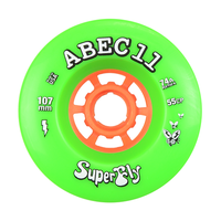 ABEC 11 Wheels SuperFly 107mm 74a Green 4 Pack