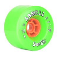 ABEC 11 Wheels SuperFly 107mm 74a Green 4 Pack