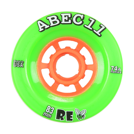 ABEC 11 Wheels Refly 83mm 74a Lime/ Black 4 Pack