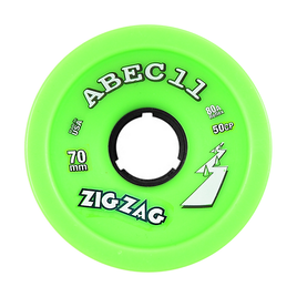 ABEC 11 Wheels ZigZag 70mm 80a Neon Green 4 Pack