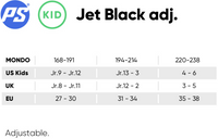 PS Jet Black Adjustable JR. Inline Skates