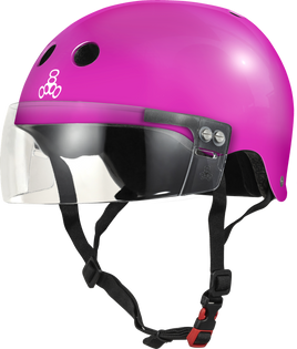 Triple 8 THE VISOR Certified Helmet SS Pink Glossy