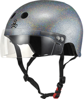 Triple 8 THE VISOR Certified Helmet SS Silver Glitter