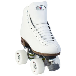 Riedell 120 Raven Skate White w Varsity Wheels