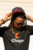 Chaya Logo Cap Black and Red