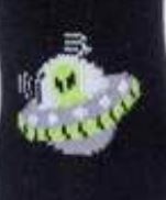 Sock it to Me Alien Craft Youth Crew Socks