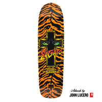 Hosoi Skateboards Cat Eyes Deckâ€“ 8.75"x32.75"- Orange