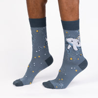 Sock it to Me Cosmic Cetacean Mens Crew Socks