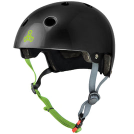 Triple 8 Certified Helmet SS Black Gloss w Zest