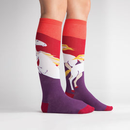 Sock it to Me Wild Horses Knee High Socks