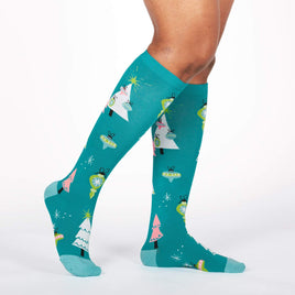 Sock it to Me Holly Jolly Christmas Knee High Socks