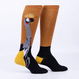 Sock it to Me Crowned Crane Knee High Socks