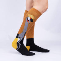 Sock it to Me Crowned Crane Knee High Socks