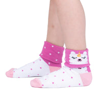 Sock it to Me Llama-corn Junior Turn Cuff Crew Socks