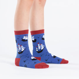 Sock it to Me Ship Shape Junior Crew Socks