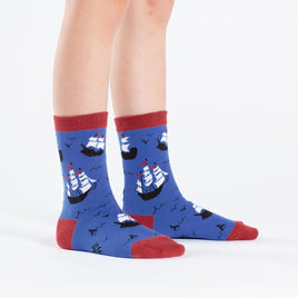 Sock it to Me Ship Shape Youth Crew Socks