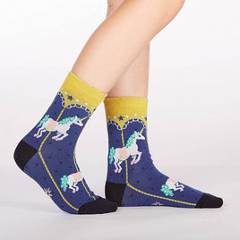 Sock it to Me Carousel Junior Crew Socks