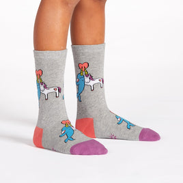 Sock it to Me Great Horns Think Alike Junior Crew Socks