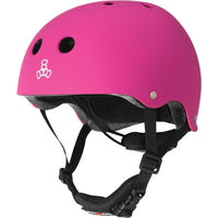 Triple 8 Lil 8 Certified Youth Helmet Neon Pink Rubber