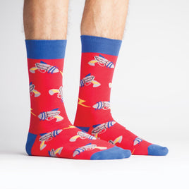 Sock it to Me Rayguns Mens Crew Socks