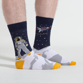 Sock it to Me One Giant Leap Mens Crew Socks