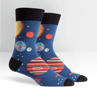 Sock it to Me Space Voyage Gift Box Set styles: One Giant Leap, 3, 2, 1, Lift Off and Planets Mens Crew