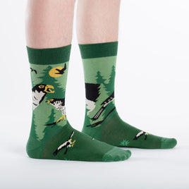 Sock it to Me Wilderness Hawk Mens Crew Socks