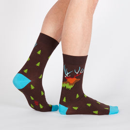 Sock it to Me Horn to be Wild Mens Crew Socks