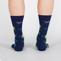 Sock it to Me Land of the Dino Mens Crew Socks