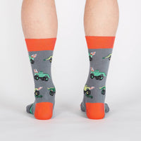 Sock it to Me Monster Trucks Mens Crew Socks