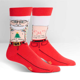 Sock it to Me Saint Nick Mens Crew Socks