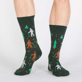 Sock it to Me Ready, Yeti, Go! Mens Crew Socks