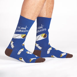 Sock it to Me Team Burrito Mens Crew Socks