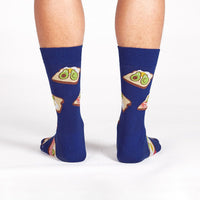 Sock it to Me Breakfast in Bed Mens Crew Socks