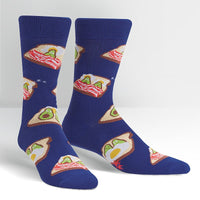 Sock it to Me Breakfast in Bed Mens Crew Socks