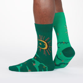 Sock it to Me Sun and Moon Mens Crew Socks