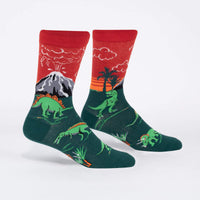 Sock it to Me Dinosaur Days Mens Crew Socks