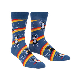 Sock it to Me Astro Puppy Mens Crew Socks