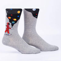 Sock it to Me Moon Walk In The Morning Mens Crew Socks