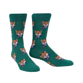 Sock it to Me The Smoking Fox Mens Crew Socks