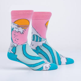 Sock it to Me A The Wave Mens Crew Socks