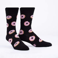 Sock it to Me Donut Stop Believing Mens Crew Socks