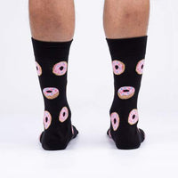 Sock it to Me Donut Stop Believing Mens Crew Socks