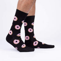 Sock it to Me Donut Stop Believing Mens Crew Socks