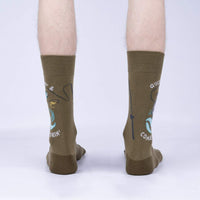 Sock it to Me Quit Wishin' & Come Fishin' Mens Crew Socks