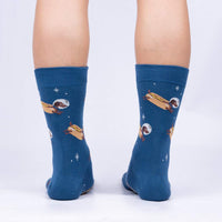 Sock it to Me Weiner Dogs, In Space! Mens Crew Socks