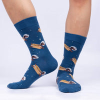 Sock it to Me Weiner Dogs, In Space! Mens Crew Socks