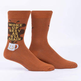 Sock it to Me Woke Up Sexy As H*ll Again Mens Crew Socks