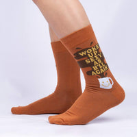 Sock it to Me Woke Up Sexy As H*ll Again Mens Crew Socks