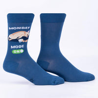 Sock it to Me Monday Mode, On Mens Crew Socks